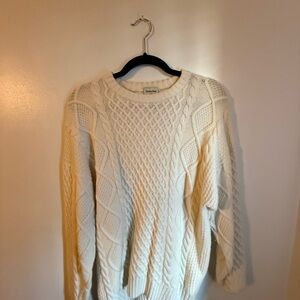 Sunday Best Cream Cable Knit Sweater